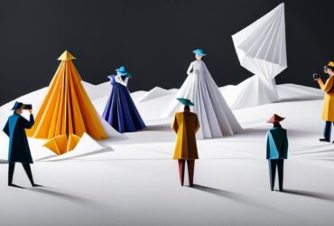 Feature Image Origami People Taking Photographs Of Origami Ladies Generated With Stable Diffusion