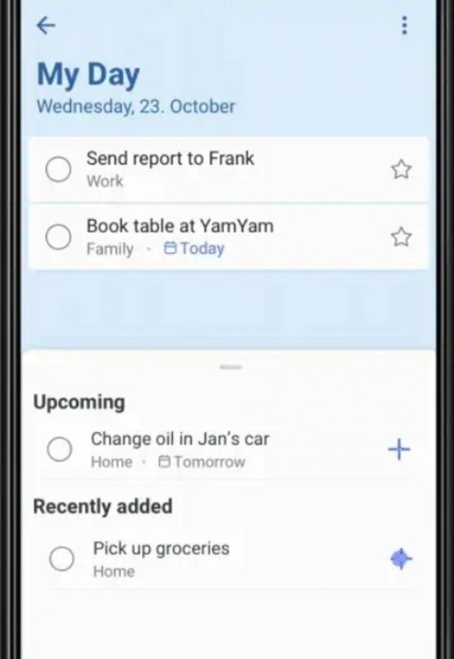 La pantalla My Day de la aplicación Microsoft To Do te permite empezar el día de forma más productiva sugiriendo y recomendando tareas. La aplicación de gestión de tareas de Microsoft para iOS recibe una nueva función y una actualización.