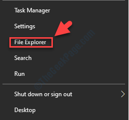 Inicie el Explorador de archivos con el botón derecho del ratón