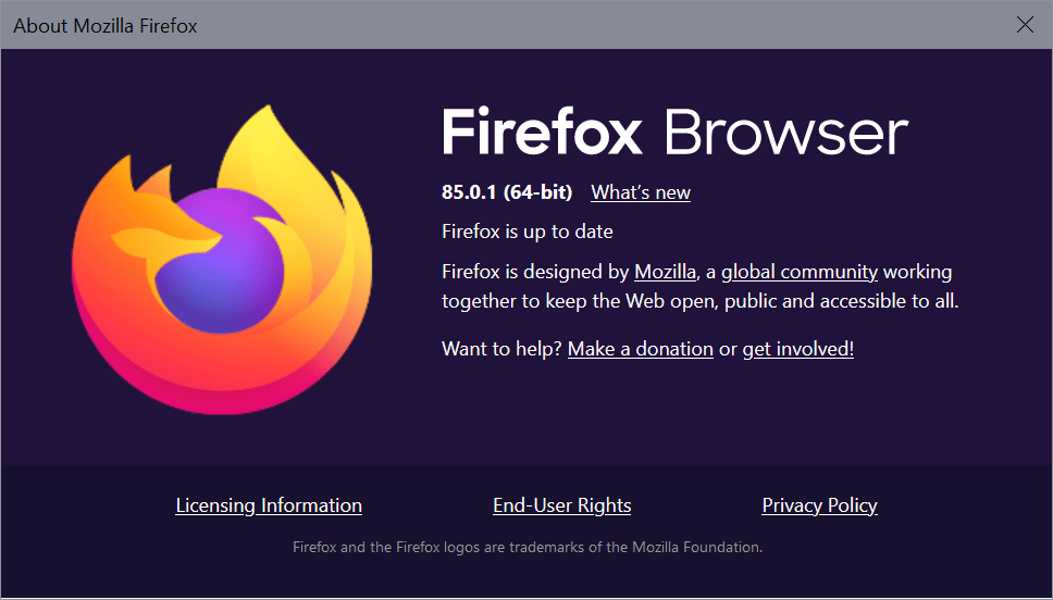 firefox 85.0.1