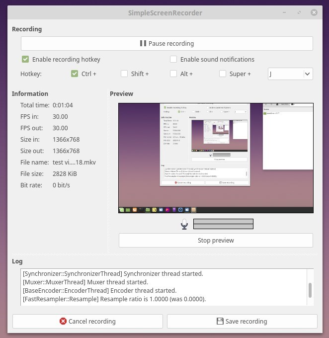 SimpleScreenRecorder para Linux