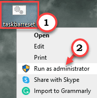 Task Bar Reset Run As Admin Min