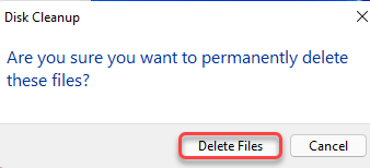 Eliminar archivos mínimo