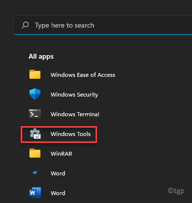 Start All Apps Windows Tools