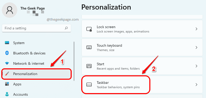 1 barra de tareas de personalización optimizada