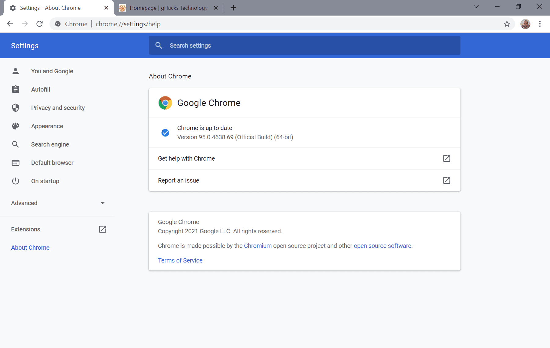 actualización de seguridad de Chrome