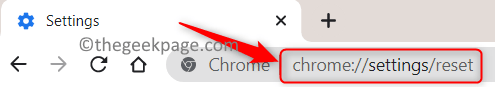 Configuración de Chrome Restablecer Min