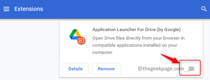 Desactivar las extensiones de Chrome mín.
