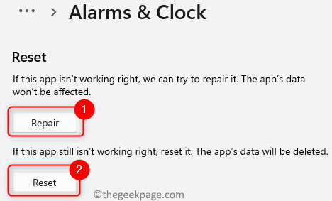 Reparar Reset Clock App Min