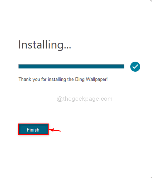 Finalizar la instalación del papel tapiz de Bing 11zon
