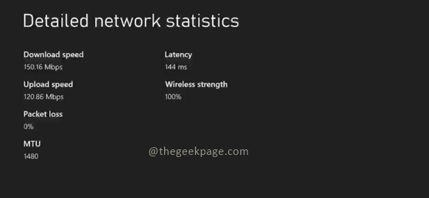 Informe de estadísticas de red mín.