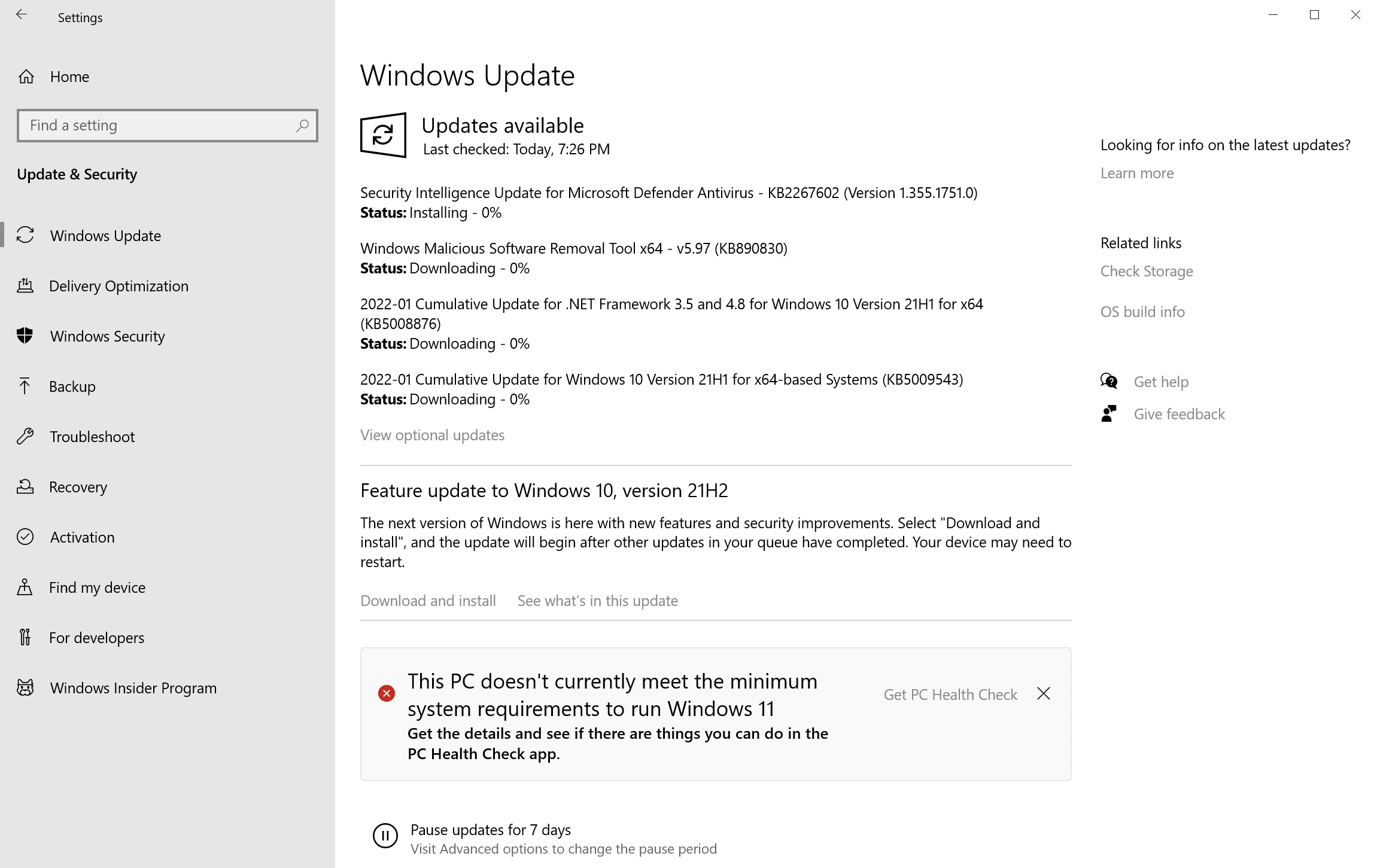 actualizaciones de seguridad de windows enero 2022