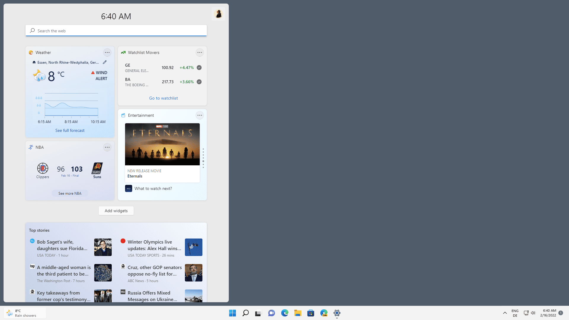 clima de actualización de windows 11