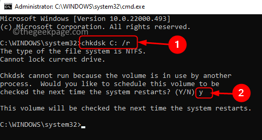 Command Prompt Check Disk Min