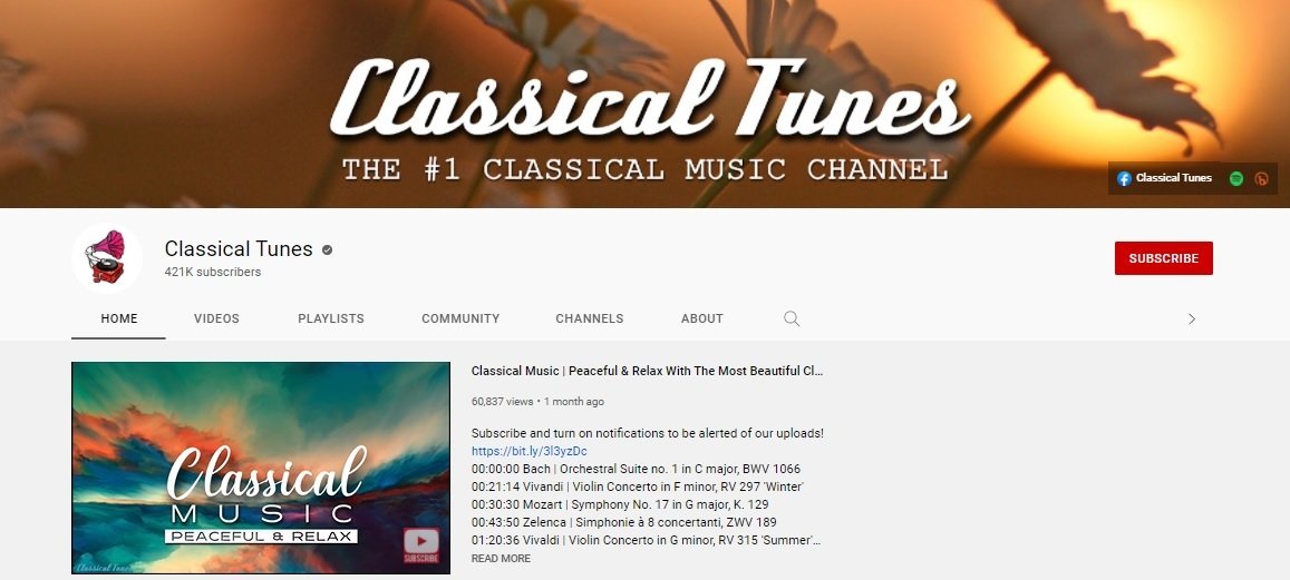 Melodías clásicas en YouTube