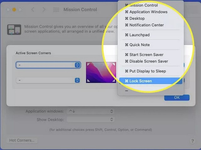 Configurar esquinas activas en Mac