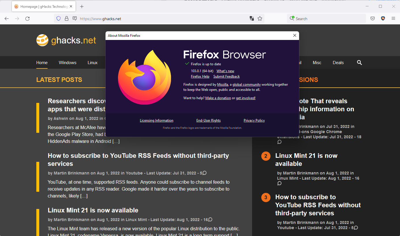 Firefox 103.0.1