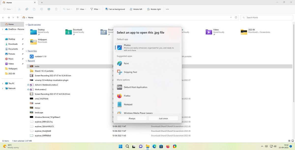 Windows 11 Insider Preview Build 25206 habilita el nuevo cuadro de diálogo Abrir con para todos los usuarios
