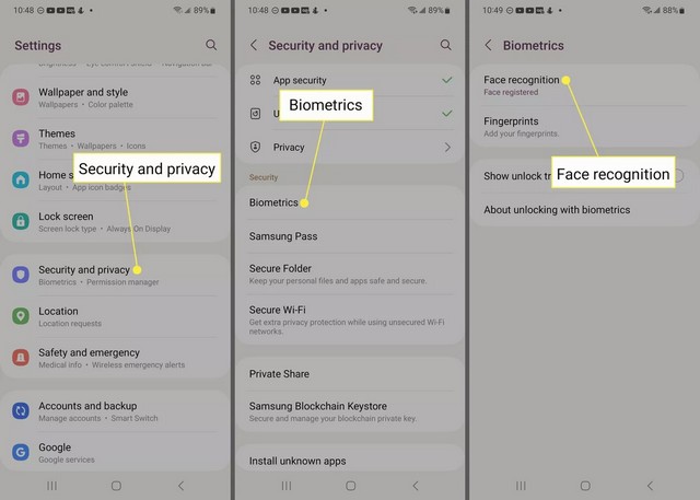 Desbloquear dispositivo Android con reconocimiento facial