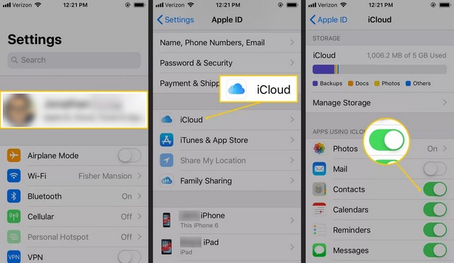 Transferir contactos de iPhone a iPhone con iCloud