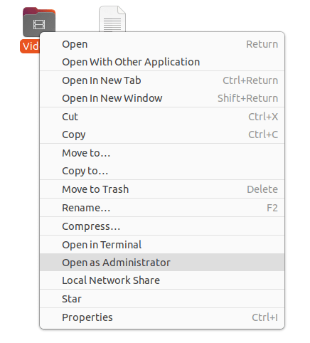 Abrir archivos raíz Ubuntu 04 Abrir carpeta como administrador