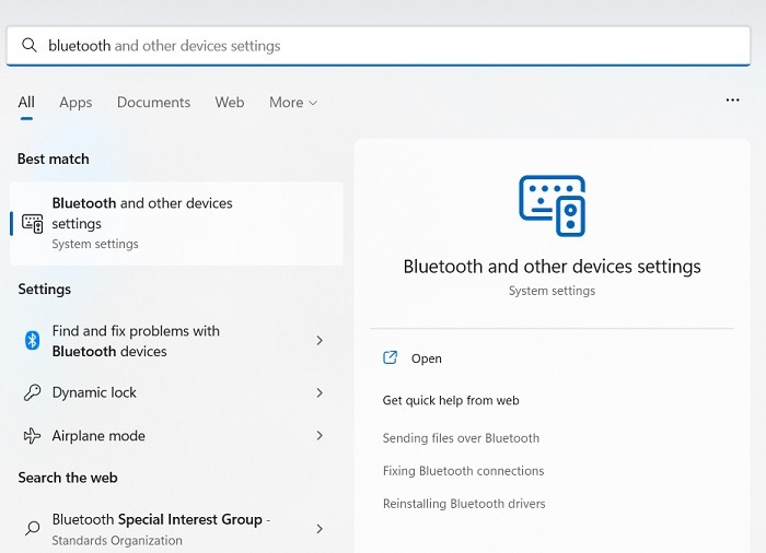 Administrar Bluetooth Win Buscar Bluetooth y otras configuraciones de dispositivos