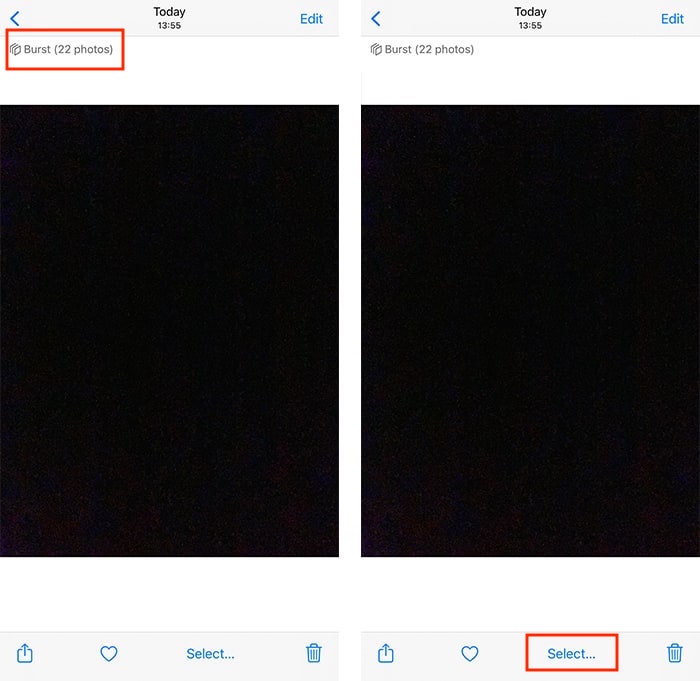 Eliminación de Burst Photos Iphone Accediendo a Burst Gallery In Photos App