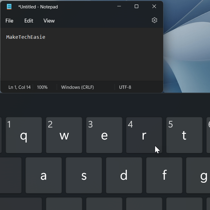 Introducción básica del teclado táctil de Windows 11
