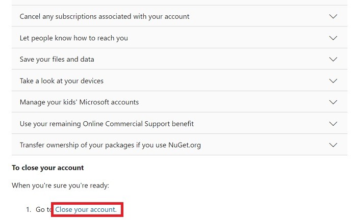 Cómo acceder a Hotmail Cerrar cuenta 2