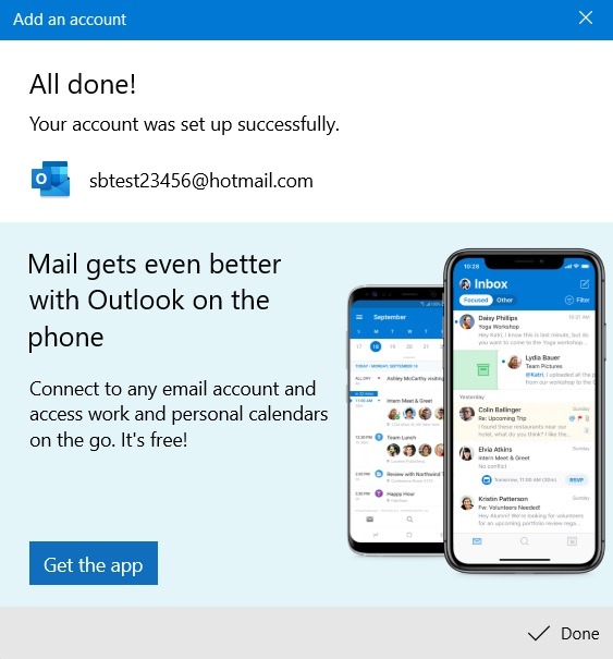 Cómo acceder a la cuenta del cliente de Hotmail agregada con éxito