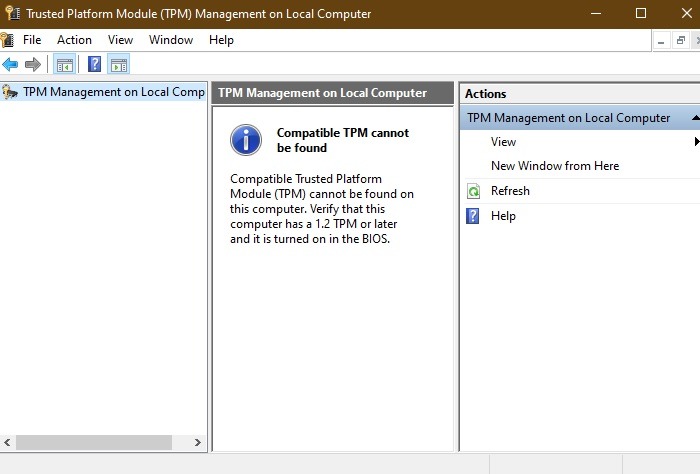 No se encuentra compatible con Windows 8 8.1 2023 Tpm