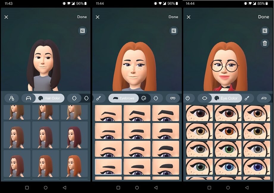Cómo Instagram Avatar Características faciales