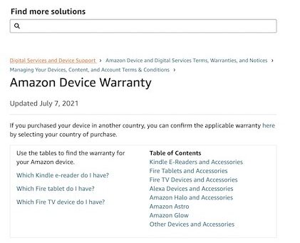 Device Repairs Warranty Check Amazon