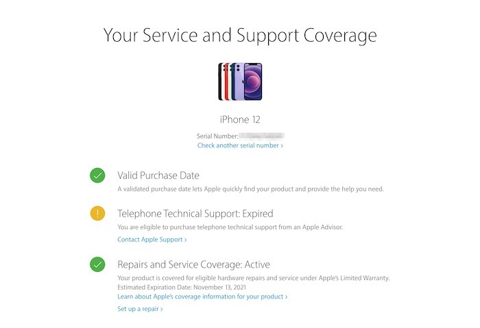 Device Repairs Warranty Check Applecare