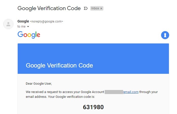 Código de verificación de Google de recuperación de Google bloqueado