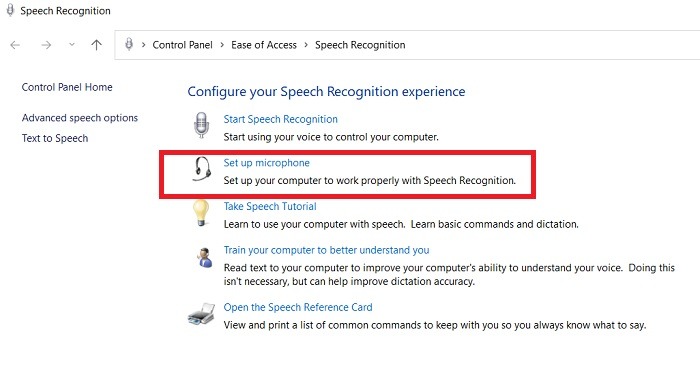 Microphone Not Working Windows11 Speech Recognition Set Up Microphone