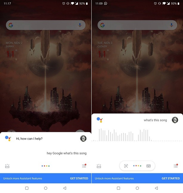 Principales aplicaciones Identificación de música Asistente de Google Escuchar