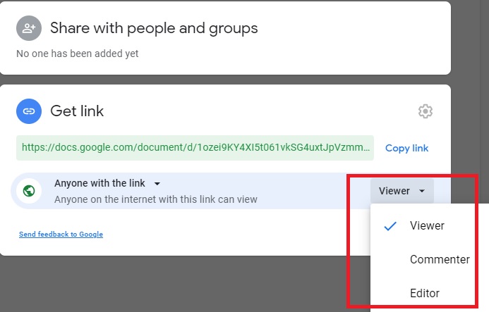 Cómo compartir o enviar documentos de Google de manera eficiente por correo electrónico Obtener un enlace para cualquiera 1