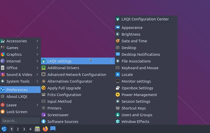 Lubuntu 20 10 Mte Revisión Lxqt Centro de configuración