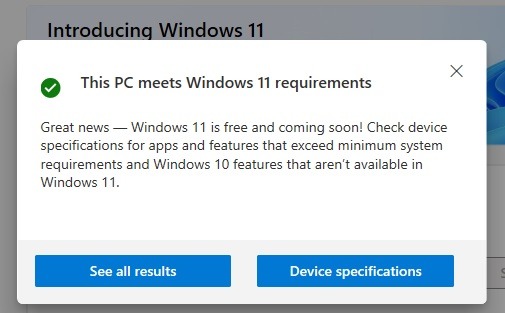 Cosas que hacer antes y después de instalar los resultados de la comprobación de estado de la PC con Windows 11