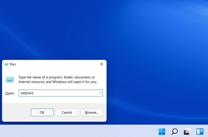 Perfil de usuario de Windows 11 Netplwiz