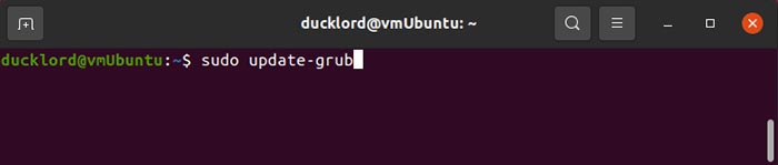 Acelerar la actualización de Ubuntu Grub