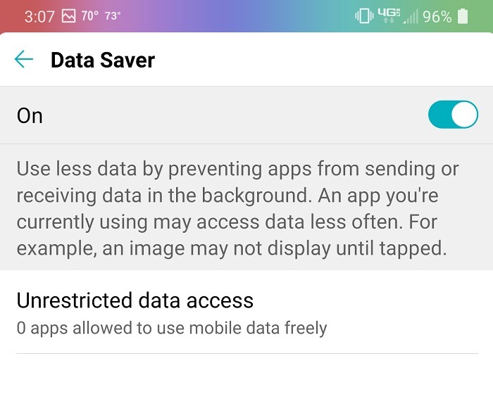 Cómo usar Data Saver en Android Data Saver en