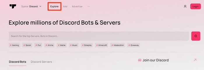 Cómo agregar bots a su servidor Discord Explore 1