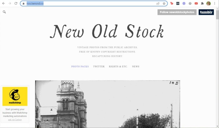 Creative Commons New Old Stock