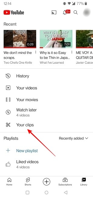 YouTube Clips Móvil Tus ajustes de clips