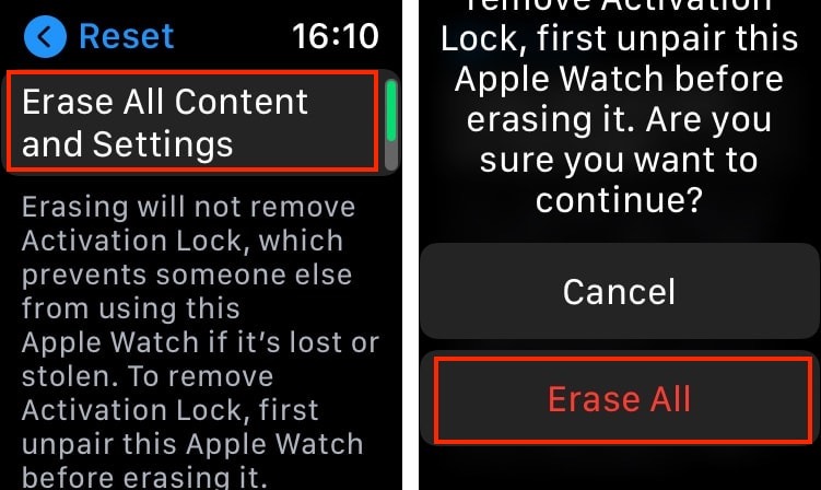 Desemparejar Apple Watch sin la aplicación de configuración de Iphone