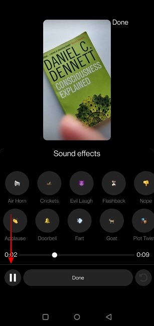 Efecto de audio de ubicación de selección de voz de carretes de Instagram