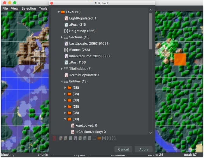 Editor de Linux Minecraft Mca Selector