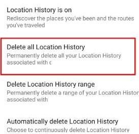 Arreglar los lugares de confianza de Android Eliminar el historial de ubicaciones
